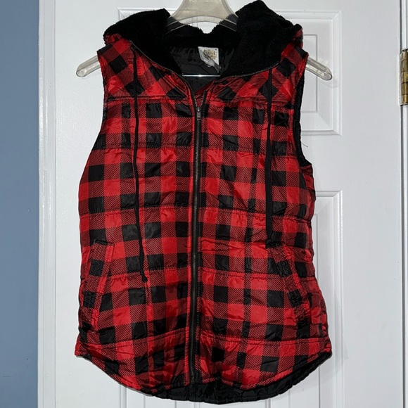 Red Plaid Vest - Picture 1 of 4